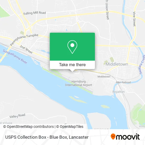 USPS Collection Box - Blue Box map