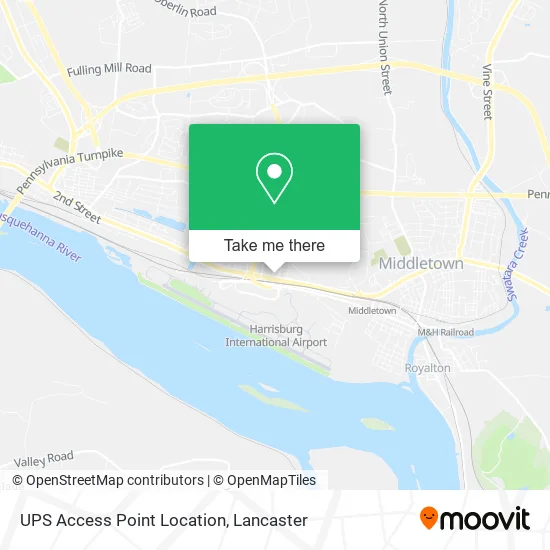 UPS Access Point Location map