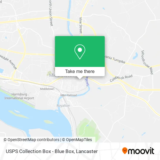 USPS Collection Box - Blue Box map