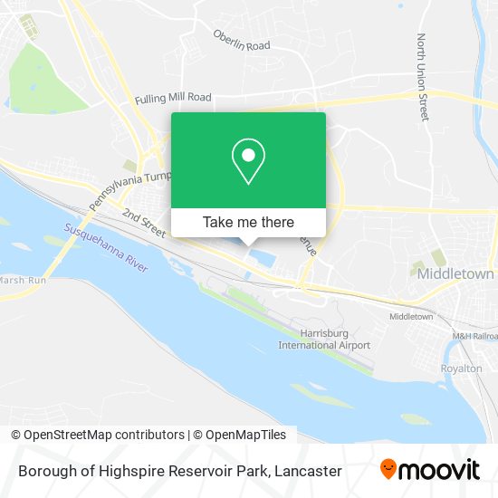 Borough of Highspire Reservoir Park map
