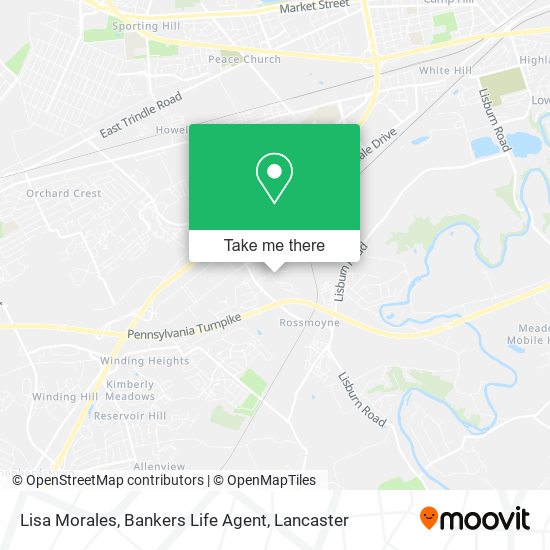 Mapa de Lisa Morales, Bankers Life Agent