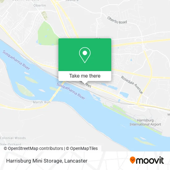 Harrisburg Mini Storage map