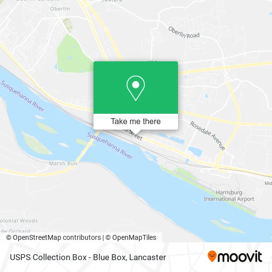 USPS Collection Box - Blue Box map