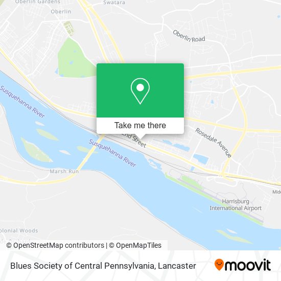 Mapa de Blues Society of Central Pennsylvania