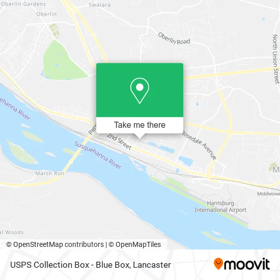 USPS Collection Box - Blue Box map