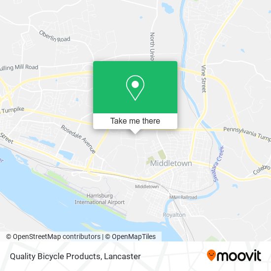 Quality Bicycle Products map