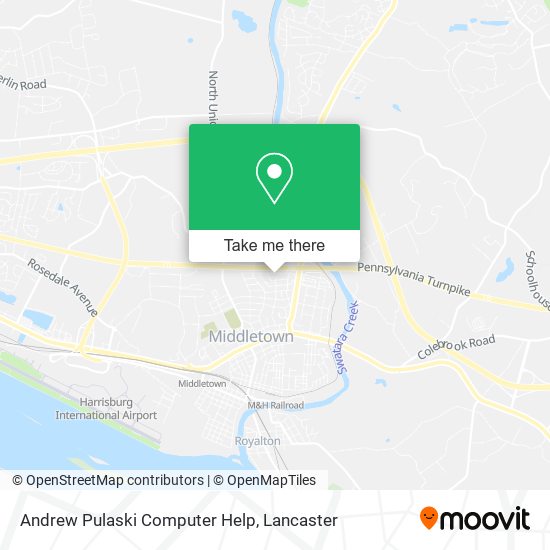 Andrew Pulaski Computer Help map