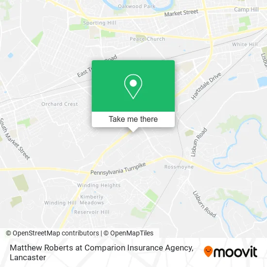 Matthew Roberts at Comparion Insurance Agency map