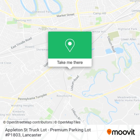 Mapa de Appleton St Truck Lot - Premium Parking Lot #P1803