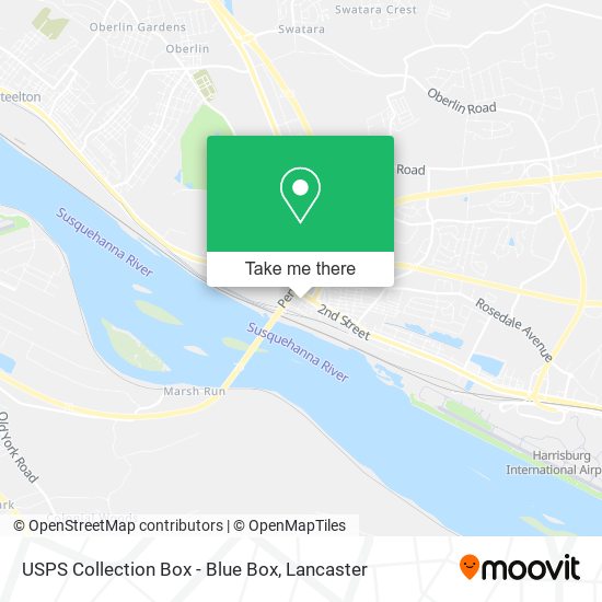 USPS Collection Box - Blue Box map