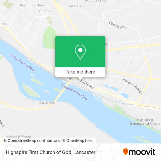 Highspire First Church of God map