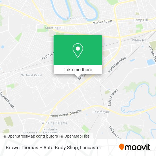 Brown Thomas E Auto Body Shop map