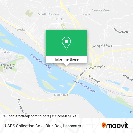 USPS Collection Box - Blue Box map