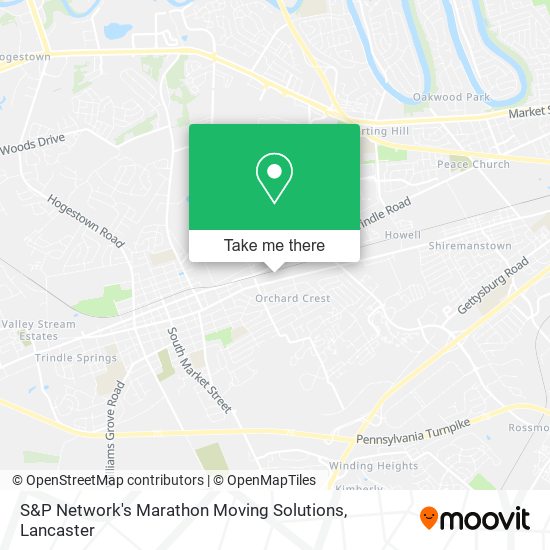 S&P Network's Marathon Moving Solutions map