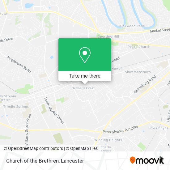 Church of the Brethren map