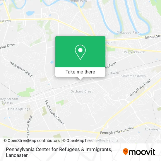 Pennsylvania Center for Refugees & Immigrants map