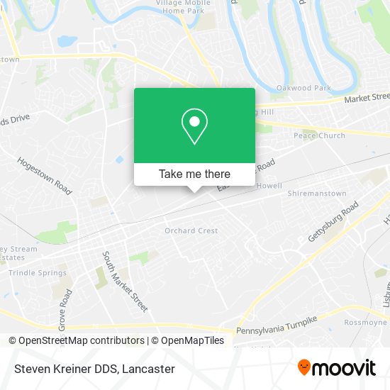 Steven Kreiner DDS map