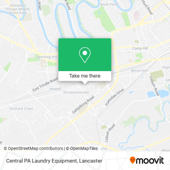 Central PA Laundry Equipment map