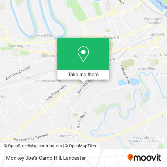 Monkey Joe's-Camp Hill map