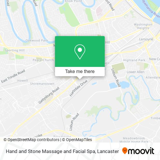 Hand and Stone Massage and Facial Spa map