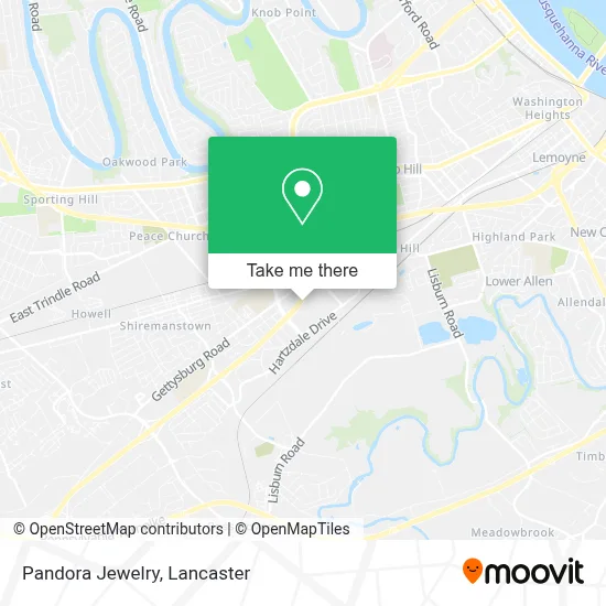 Pandora Jewelry map