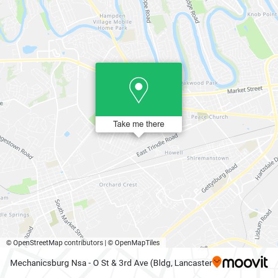 Mechanicsburg Nsa - O St & 3rd Ave map