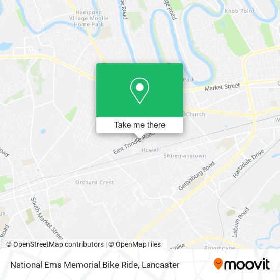 National Ems Memorial Bike Ride map