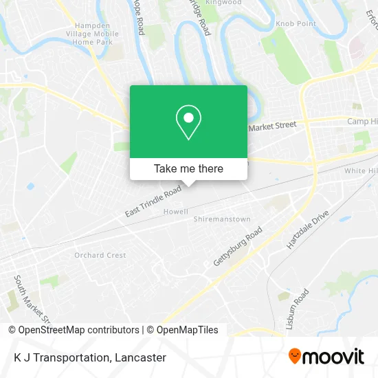 K J Transportation map