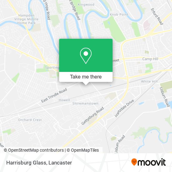 Mapa de Harrisburg Glass
