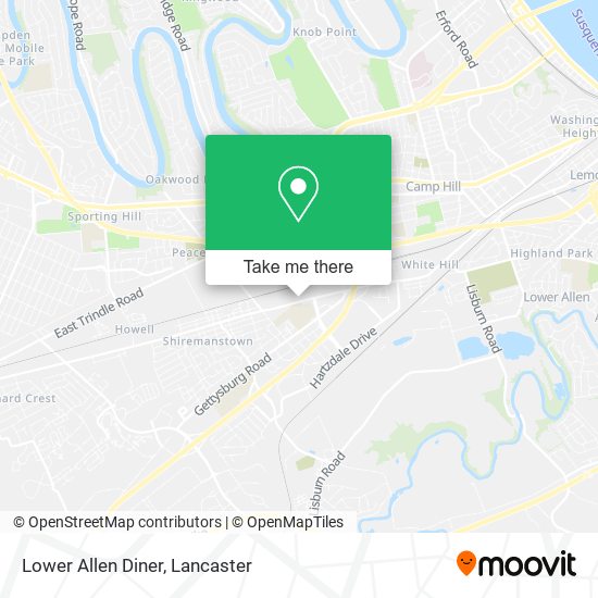 Lower Allen Diner map
