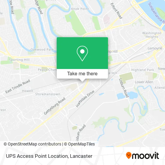 UPS Access Point Location map