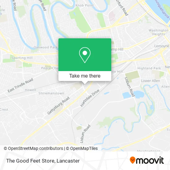 The Good Feet Store map
