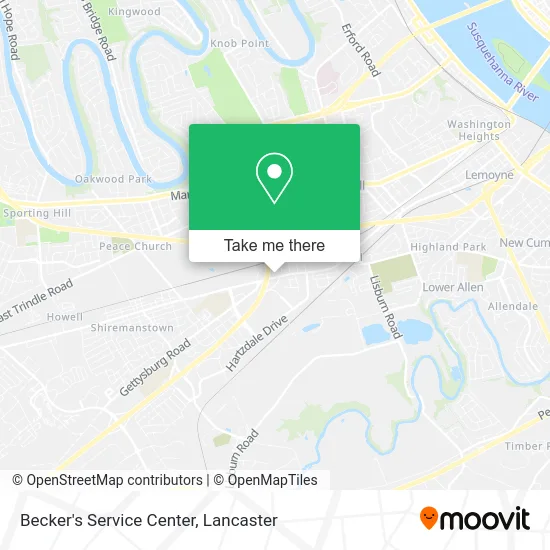 Becker's Service Center map