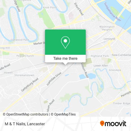 M & T Nails map