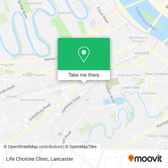 Life Choices Clinic map