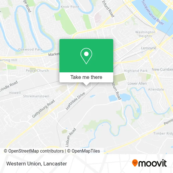 Western Union map