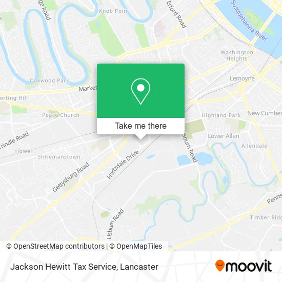 Jackson Hewitt Tax Service map