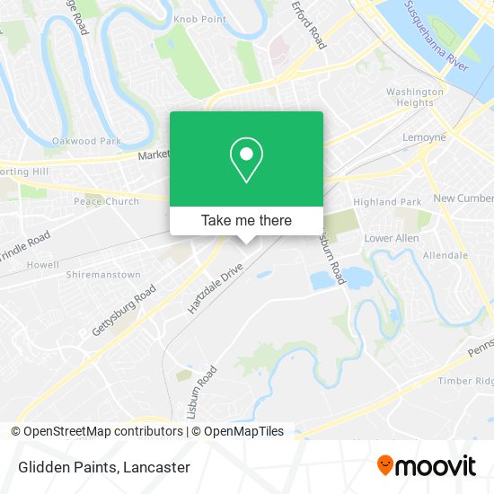 Mapa de Glidden Paints