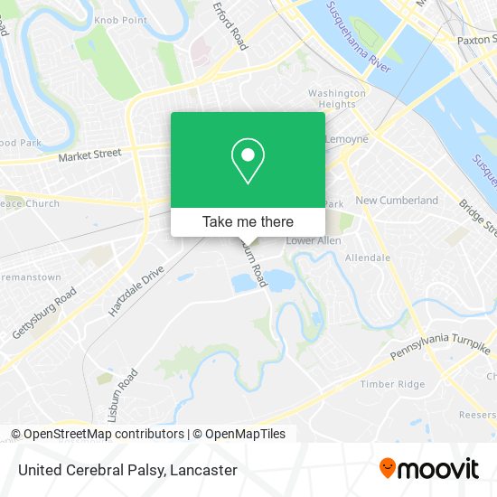 United Cerebral Palsy map