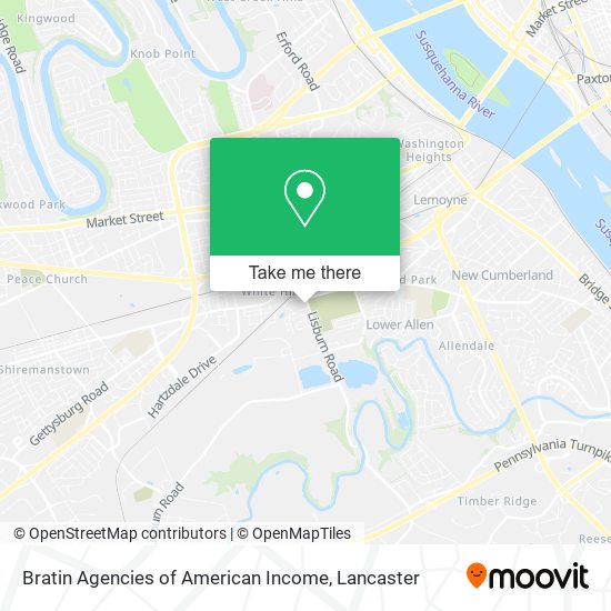 Mapa de Bratin Agencies of American Income