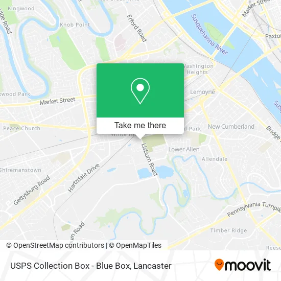 USPS Collection Box - Blue Box map