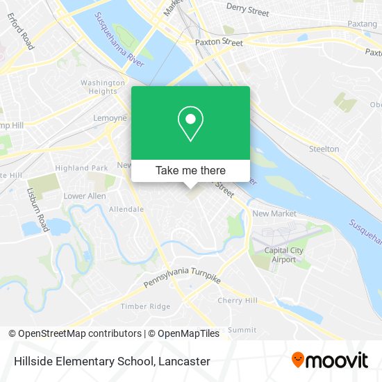 Mapa de Hillside Elementary School