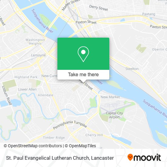 St. Paul Evangelical Lutheran Church map