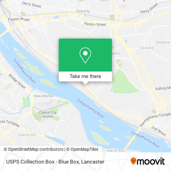 Mapa de USPS Collection Box - Blue Box
