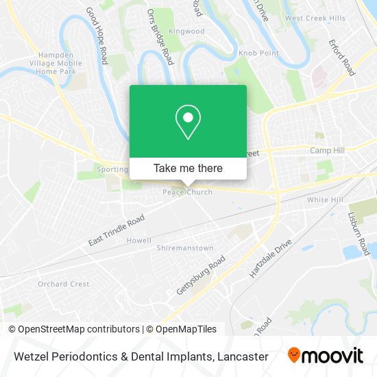 Wetzel Periodontics & Dental Implants map