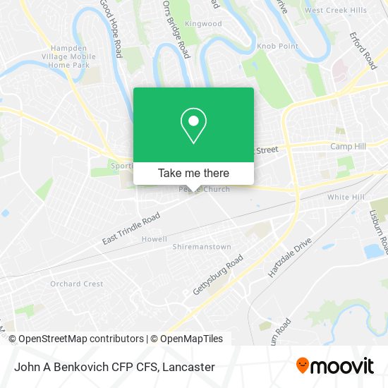 Mapa de John A Benkovich CFP CFS