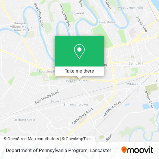 Department of Pennsylvania Program map