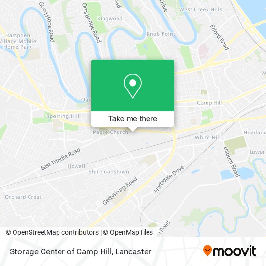 Mapa de Storage Center of Camp Hill