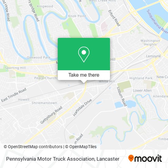 Pennsylvania Motor Truck Association map