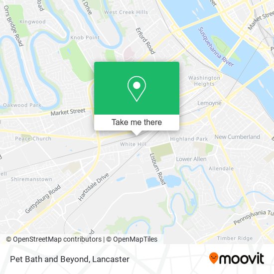 Pet Bath and Beyond map